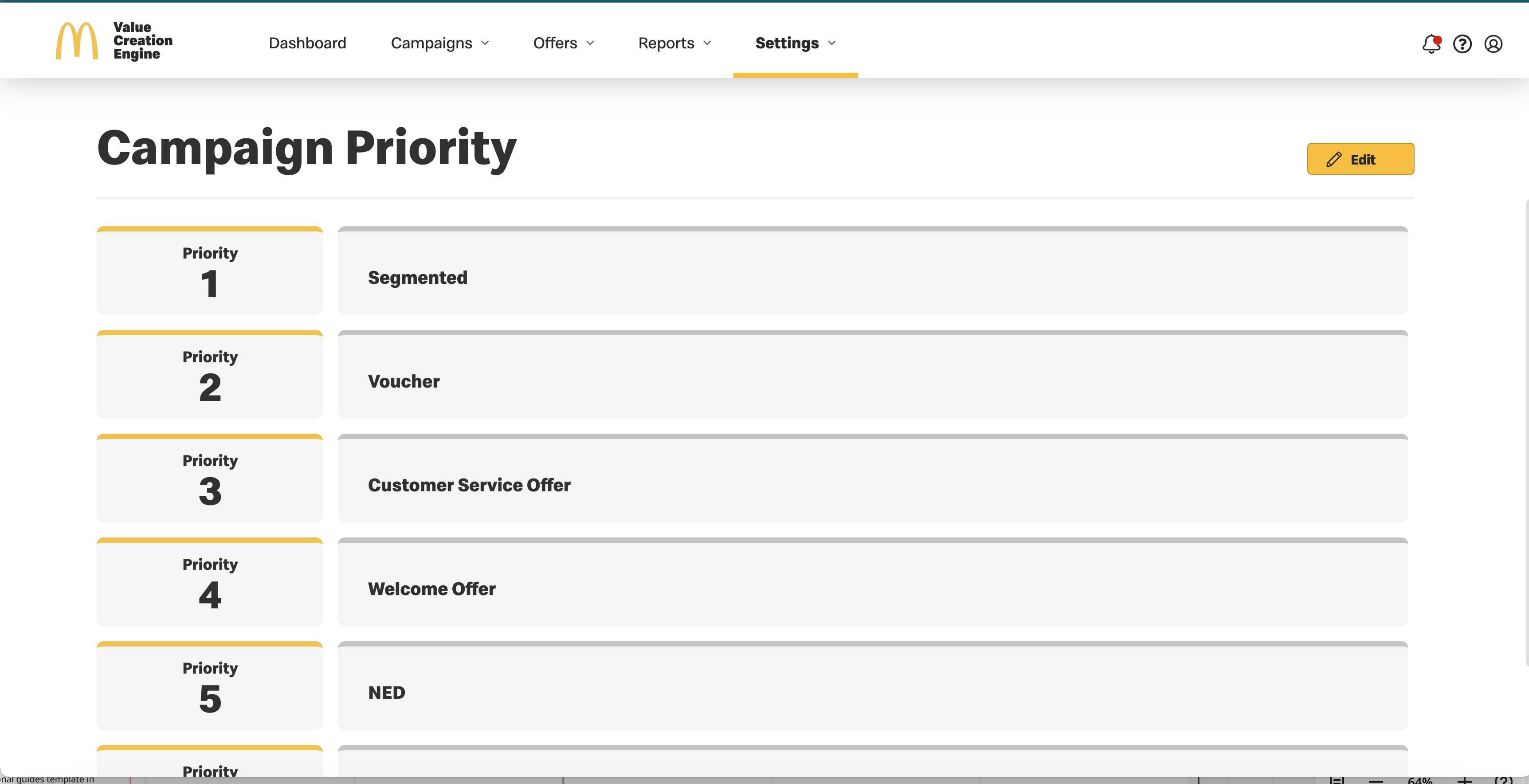 deal priority configuration